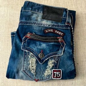 Affliction Cooper Men’s Blue Jeans, Size 31L